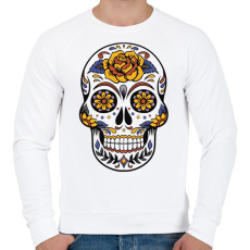 PRINTFASHION Koponya - Férfi pulóver - Fehér