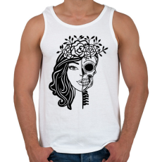 PRINTFASHION koponya girl - Férfi atléta - Fehér