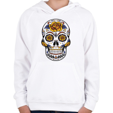 PRINTFASHION Koponya - Gyerek kapucnis pulóver - Fehér