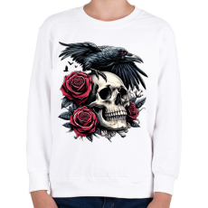 PRINTFASHION Koponya - Gyerek pulóver - Fehér
