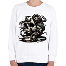 PRINTFASHION Koponya - Gyerek pulóver - Fehér