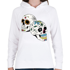 PRINTFASHION koponya mexiko - Női kapucnis pulóver - Fehér