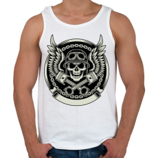 PRINTFASHION koponya, motorkerékpár sisak - Férfi atléta - Fehér