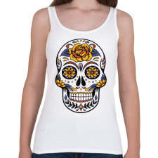 PRINTFASHION Koponya - Női atléta - Fehér női trikó