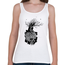 PRINTFASHION Koponya - Női atléta - Fehér női trikó