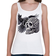 PRINTFASHION Koponya - Női atléta - Fehér női trikó