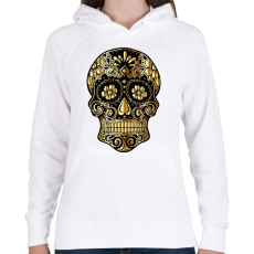 PRINTFASHION Koponya - Női kapucnis pulóver - Fehér