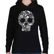 PRINTFASHION Koponya - Női kapucnis pulóver - Fekete női pulóver, kardigán