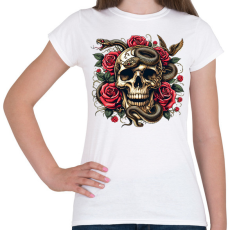 PRINTFASHION Koponya - Női póló - Fehér