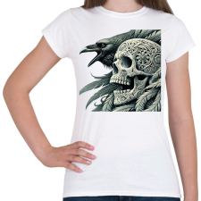 PRINTFASHION Koponya - Női póló - Fehér női póló