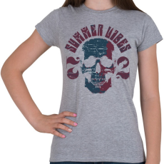 PRINTFASHION Koponya - Női póló - Sport szürke