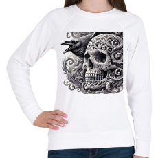PRINTFASHION Koponya - Női pulóver - Fehér