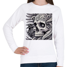 PRINTFASHION Koponya - Női pulóver - Fehér