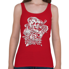 PRINTFASHION Koponya psiztollyal - Női atléta - Cseresznyepiros