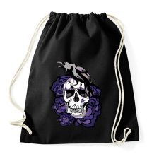 PRINTFASHION koponya rózsával - Sportzsák, Tornazsák - Fekete tornazsák