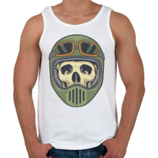 PRINTFASHION koponya sisak - Férfi atléta - Fehér
