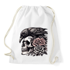 PRINTFASHION Koponya - Sportzsák, Tornazsák - Fehér tornazsák