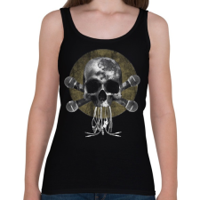 PRINTFASHION Koponya Zene - Női atléta - Fekete női trikó