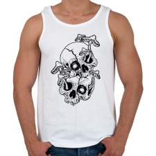 PRINTFASHION Koponyák - Férfi atléta - Fehér atléta, trikó