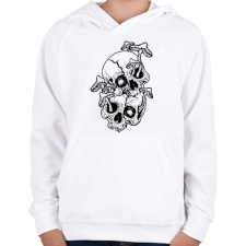PRINTFASHION Koponyák - Gyerek kapucnis pulóver - Fehér gyerek pulóver, kardigán