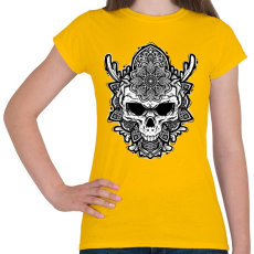 PRINTFASHION Koponyarajz - Női póló - Sárga