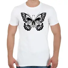 PRINTFASHION Koponyás pillangó - Férfi póló - Fehér férfi póló