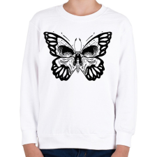 PRINTFASHION Koponyás pillangó - Gyerek pulóver - Fehér gyerek pulóver, kardigán