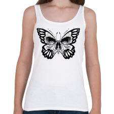 PRINTFASHION Koponyás pillangó - Női atléta - Fehér női trikó