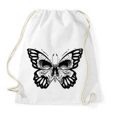 PRINTFASHION Koponyás pillangó - Sportzsák, Tornazsák - Fehér tornazsák