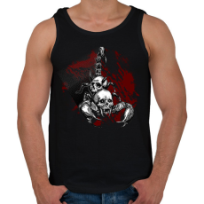 PRINTFASHION koponyás skorpió - Férfi atléta - Fekete