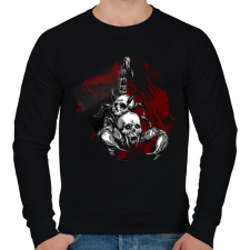 PRINTFASHION koponyás skorpió - Férfi pulóver - Fekete férfi pulóver, kardigán