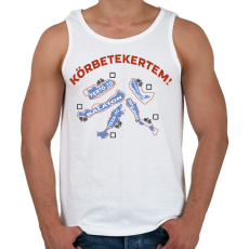 PRINTFASHION Körbetekertem - Férfi atléta - Fehér