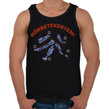 PRINTFASHION Körbetekertem! - Férfi atléta - Fekete atléta, trikó