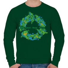 PRINTFASHION Körforgás - Férfi pulóver - Sötétzöld