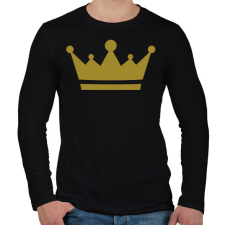 PRINTFASHION korona - Férfi hosszú ujjú póló - Fekete férfi póló