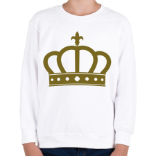 PRINTFASHION korona - Gyerek pulóver - Fehér gyerek pulóver, kardigán
