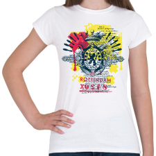 PRINTFASHION Korona minták rotterdam - Női póló - Fehér női póló