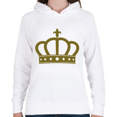 PRINTFASHION korona - Női kapucnis pulóver - Fehér