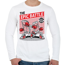 PRINTFASHION Korrekt csata - Férfi hosszú ujjú póló - Fehér férfi póló