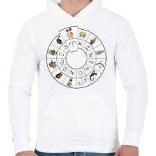 PRINTFASHION Kos - Férfi kapucnis pulóver - Fehér férfi pulóver, kardigán