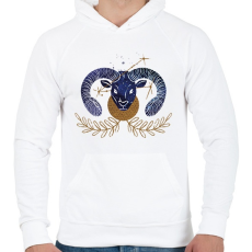 PRINTFASHION Kos - Férfi kapucnis pulóver - Fehér