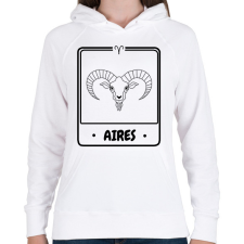 PRINTFASHION kos - Női kapucnis pulóver - Fehér női pulóver, kardigán