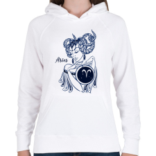 PRINTFASHION kos - Női kapucnis pulóver - Fehér női pulóver, kardigán