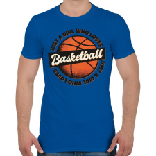 PRINTFASHION Kosár rajongó lány - Basketball fan girl - Férfi póló - Királykék férfi póló