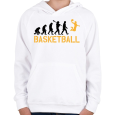 PRINTFASHION Kosaras evolúció - Gyerek kapucnis pulóver - Fehér