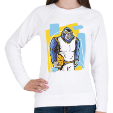 PRINTFASHION Kosaras gorilla - Női pulóver - Fehér női pulóver, kardigán