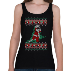 PRINTFASHION Kosaras karácsony - Női atléta - Fekete