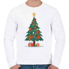 PRINTFASHION Kosaras karácsonyfa - Férfi pulóver - Fehér férfi pulóver, kardigán