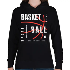 PRINTFASHION kosaras - Női kapucnis pulóver - Fekete