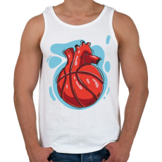 PRINTFASHION Kosaras szív - Férfi atléta - Fehér